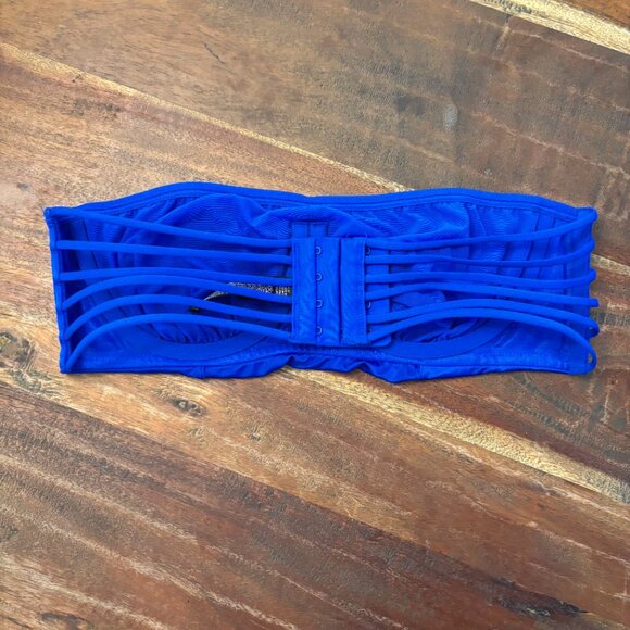 Victoria's Secret Womens Bandeau‎ Unlined Bra Strapless Blue Size 36C - Picture 2 of 3